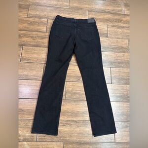 Levi's Women's Size 28X32 Black Stretch Denim 505 Straight Leg Jeans